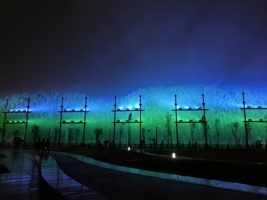 Το έργο φωτισμού Wuyishan ip65 Led Flood Light 400w Rgbw Color Wall Washer Led Stage Building Garden Light