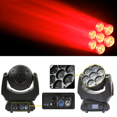 Φως κεφαλής με LED 7x40w RGBW 4in1 Sharpy Beam με Zoom Wash Φως σκηνής Φώτα DJ
