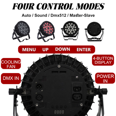 Επαγγελματικό φως σκηνής 82W RGB 24*Tri-3W Indoor DMX512 Slim Flat Led Par Light