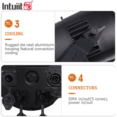IP65 DMX Led Cob 200w Par φωτισμός εξωτερικά χριστουγεννιάτικα φώτα RGBW
