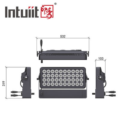 400W Εξωτερικό IP65 Αδιάβροχο Πολιτικό Χρώμα 40x10W RGBW 4in1 LED Φως Πλύσης Τείχους