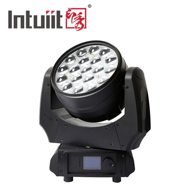 19x15w Rgbw 4in1 Led Moving Head Zoom Wash Stage Lighting Beam Led Moving Head Light Οδηγούμενος κινητός φωτισμός κεφαλής