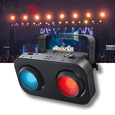 2 μάτια ζεστό λευκό κεχριμπάρι / RGB Cob Par Blinder 2x90w Λαμπτήρα κοινού LED σκηνικό blind light