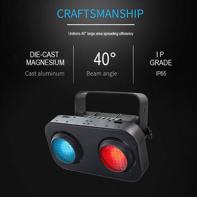 200W Cob LED Par Can Stage Light Ζεστό λευκό ή RGB 2 μάτια LED Blinder Light DMX Φώτα κοινού