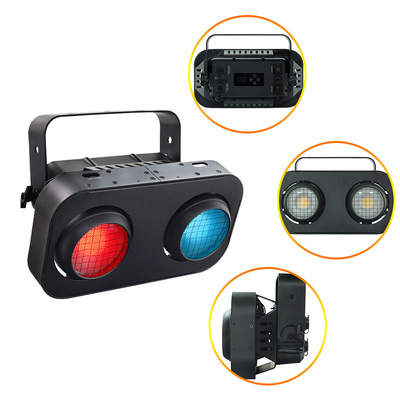 200W Cob LED Par Can Stage Light Ζεστό λευκό ή RGB 2 μάτια LED Blinder Light DMX Φώτα κοινού