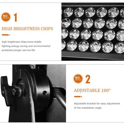Εργοστάσιο χονδρικής 2000W LED Flood Light Outdoor IP65 48x40W RGBW 4in1 Architectural Wash Light for City Beautification Project
