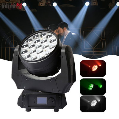 Φως σκηνής LED 19x10W DMX RGBW 4in1 Ζουμ LED Πλύση τοίχου Κινήμενος κεφαλός Φως για DJ Bar Disco Club Concert
