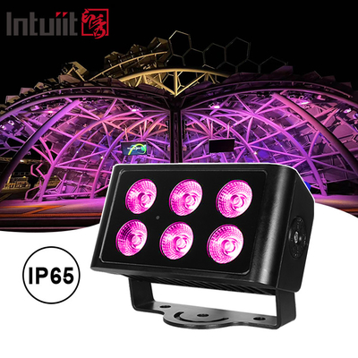 6x5W 4pcs LED Beads εξωτερικό τετράγωνο IP65 Ανερό DMX Φως σκηνής Φως πλημμύρας RGBW 4 σε 1