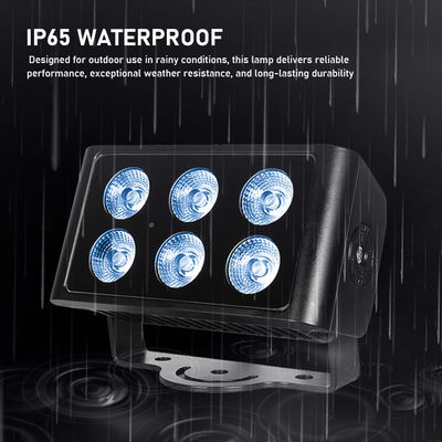 Εξωτερικό αδιάβροχο φως τοίχου LED City Color 6x5W 4 σε 1 RGBW Floodlight για ξενοδοχεία & κτίρια, λειτουργία ελέγχου DMX512