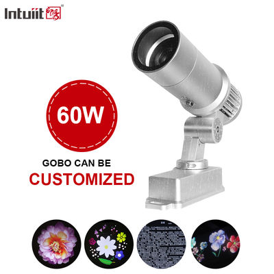 Προσαρμόσιμος προβολέας LED Gobo λογότυπου 60W Outdoor IP65 Περιστρεφόμενος Φως προβολής διαφήμισης για Restaurant Bar Street Shop