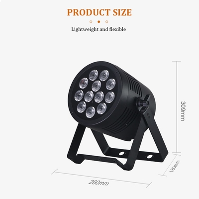 IP65 LED Par Light Αδιάβροχο IP65 Βαθμολογημένο Εξωτερικού Χώρου 12x20W RGBWA-UV 6σε1 Φως Σκηνής DMX512
