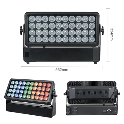 IP65 40x10W RGBW LED Φωτιστικό Σκηνής Πόλης Εξωτερικού Χώρου Προβολής Κτιρίων Φωτισμός Αρχιτεκτονικής