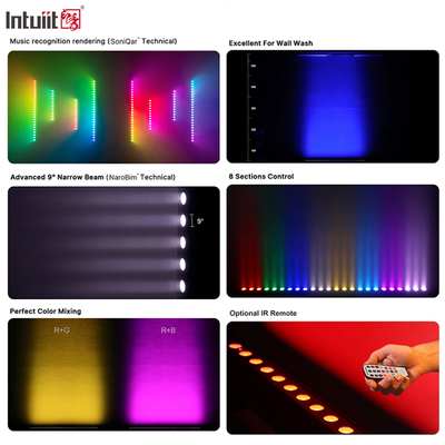 IP20 24x2W RGBW 4σε1 Μπαταρίας Smart Sound-Active Control LED Wall Washer Bar Light