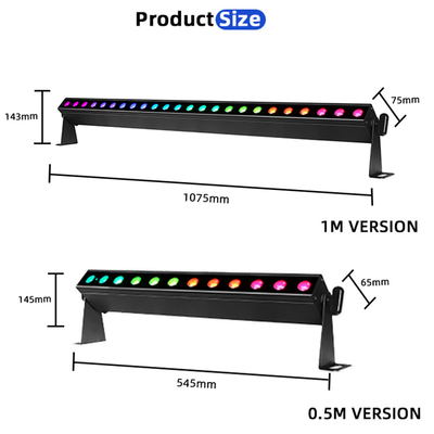 IP20 24x2W RGBW 4σε1 Μπαταρίας Smart Sound-Active Control LED Wall Washer Bar Light
