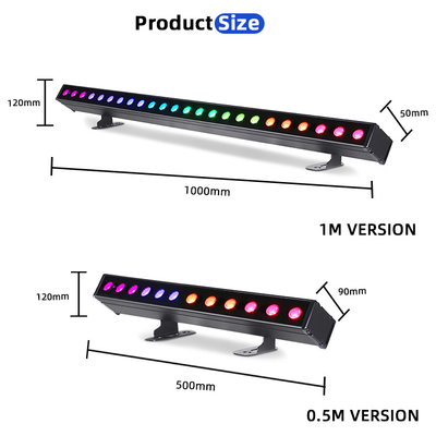 Δύναμη μπαταρίας 24x2W DMX512 LED πλυντήριο τοίχων IP65 Αδιάβροχο με αποτελέσματα RGBW για εμπορικό εξωτερικό φωτισμό