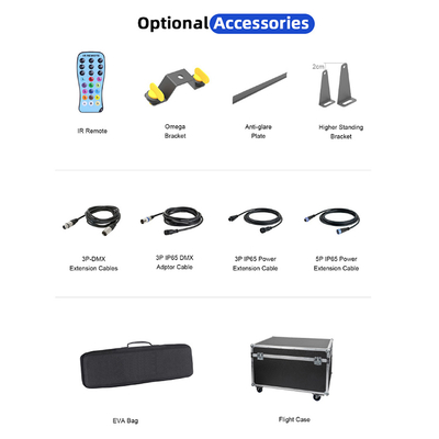 24*2W Ντίσκο Ντι Τζέι Ηλεκτρονικό πλυντήριο τοίχων με μπαταρία DMX Ηχοενεργός LED Light Bar