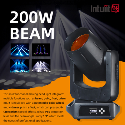 2025 Νέο 200W Beam Moving Head LED Οκτώχρωμος τροχός Εφέ για φωτισμό σκηνής
