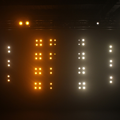 4X90W 4 Eye Led Cob Blinder Light Amber Warm White 2In1 Ip65 Πυρόστακτο φως σκηνής με LED