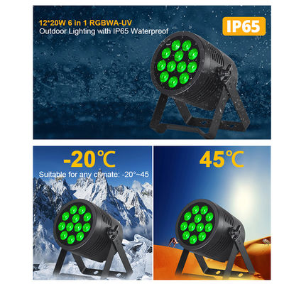 LED 12*20W RGBWA UV LED Par Washer Light DMX512 Ελεγχόμενα φώτα σκηνής για εκδήλωση T Show Theme Park Concert Performance