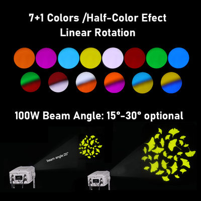 Φως προβολής 100W Logo Gobo Projector Light IP65 εξωτερική προβολή DMX512 Custom Pattern για διαφήμιση, κτίριο & εκδηλώσεις