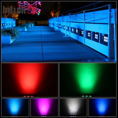 DMX512 RGBW Colorful Facade Lighting Outdoor Aluminum LED 6x5W Wall Washers Commercial Buildings Decorative Wall Flood Spot Light