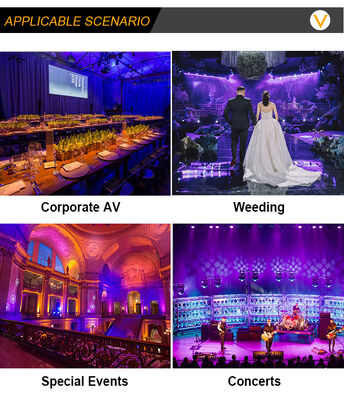 Φως Led Wash Par 12x20W RGBWA-UV 6 in 1 Flat Par Φως Led Stage για πάρτι Γάμος Ντίσκο Εκτέλεση Μπαρ Εκδήλωση Χορός