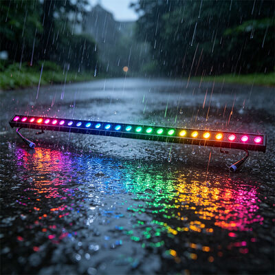 RGBW Dmx Led 2x24W Φωτιστικό Τοίχου LED για Εξωτερική Εφαρμογή