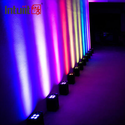 Επαγγελματική IP54 ασύρματη μπαταρία DMX LED Par Light 4 * 12W RGBW 4-in-1 - Απομακρυσμένο έλεγχο γάμου