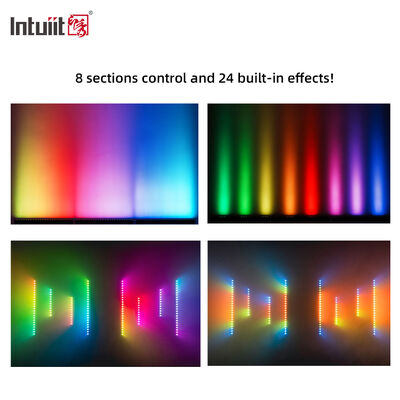 Ζεστή πώληση 4in1 RGBW LED 24*2W Wall Washer Linear Strip Light Sound Controlled DMX Stage Wash Lamp για νυχτερινό κέντρο