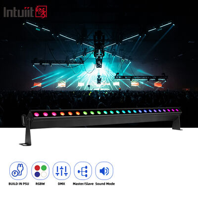 Εσωτερικό φως LED πλυντηρίου τοίχων 24x2W RGBW DMX512 Ηχητικός ενεργός φωτισμός μπαρ σκηνής IP20 Γραμμικό φως πλυντηρίου για αρχιτεκτονική εσωτερική διακόσμηση