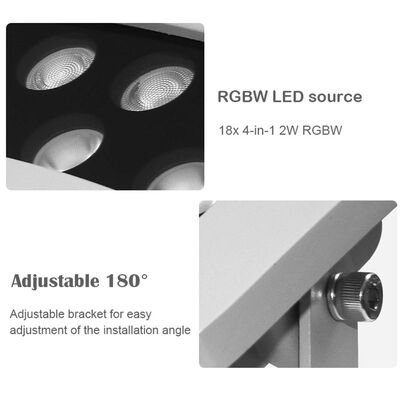 Επαγγελματικό 36W RGBW LED Landscape Flood Light IP65 Outdoor Tree Uplighting for Park Architecture Project