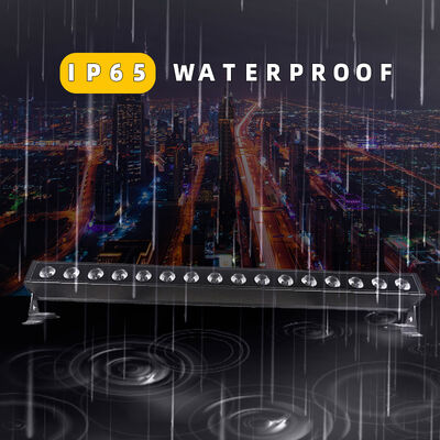 IP65 Εξωτερικός χώρος 16x5W RGBW 4-σε-1 LED Linear Wall Washer Bar Light DMX512 Stage Architecture Wash Lighting