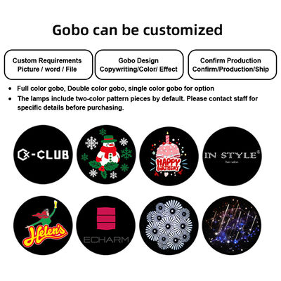 Rotating 40W LED Logo Projector Custom Gobo Light High Definition Indoor Projection Lamp for Wedding Event Exhibition Showroom