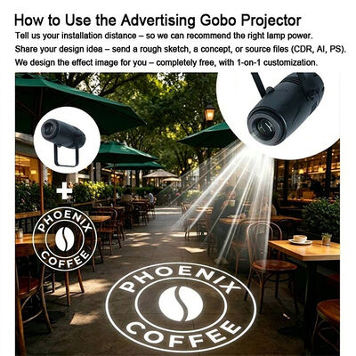 Επαγγελματικό 40W LED εσωτερικό Gobo Projector Φως περιστρεφόμενο Custom Image Logo Projection Lamp για γάμο Διακόσμηση εστιατορίου