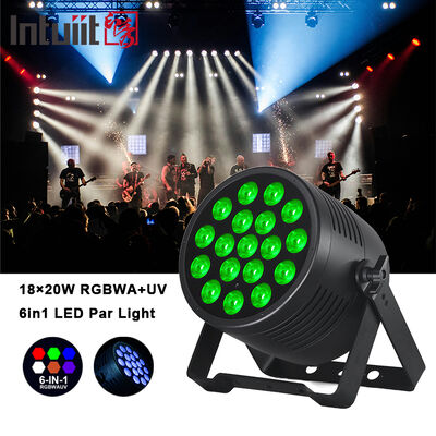 Εξωτερικό φως σκηνής IP65 Αδιάβροχο 18x20W LED Par RGBWA+UV 6 σε 1 DMX512 Φως πλύσης για γαμήλιο πάρτι Ντίσκο Εκδήλωση Φόβος κτιρίου