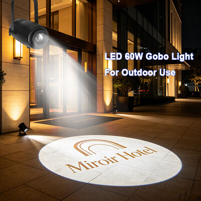 Εξωτερική διαφήμιση Ετικέτα Gobo Projector 60W LED IP65 Αδιάβροχο για ξενοδοχείο