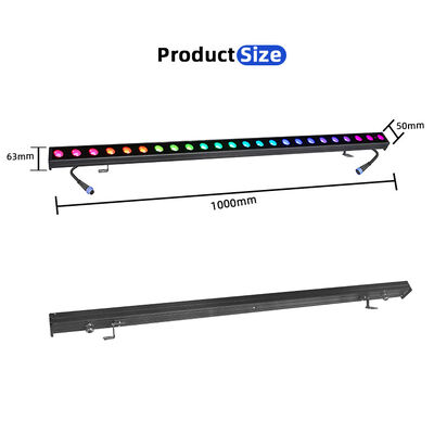 2x24W RGBW 4-in-1 IP65 Εξωτερικό LED γραμμικό πλυντήριο τοίχων DMX512 Αδιάβροχο φως πλύσης για κτίρια, γέφυρες και τοπίο