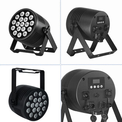 Professional Outdoor Slim LED Par Light IP65 Waterproof 18x20W RGBWauv 6in1 DMX512 Stage Wash Light