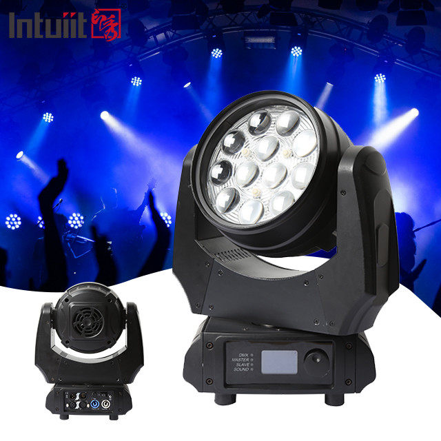 LED RGBW 4in1 σκηνικά φώτα κινητό κεφάλι νυχτερινό κλαμπ DJ Stage 12X10W LED φως LED κινητό πλύσιμο κεφαλιού