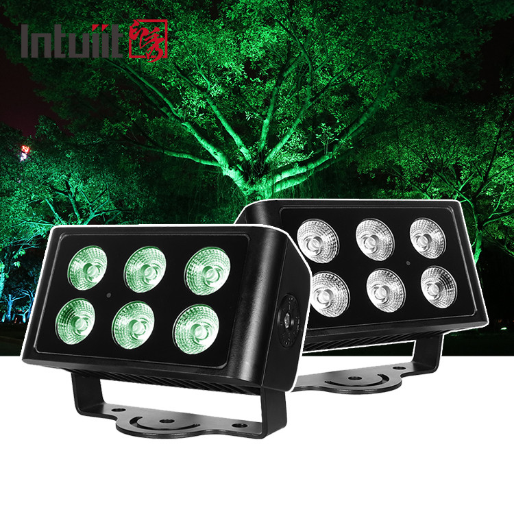 6x5w RGBW 4 σε 1 LED φωτισμός IP65 Αδιάβροχο επίπεδο προβολέα εξωτερικής απόδοσης Φόντο DJ Ντίσκο Φως σκηνικής