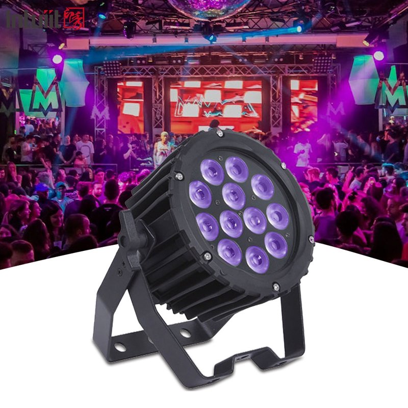 Επαγγελματικό 12pcs 4in1 12x3W LED Outdoor Par Can Light Φωτισμός σκηνής RGBW Αλουμινίου DJ Wash Par Nightclub Light