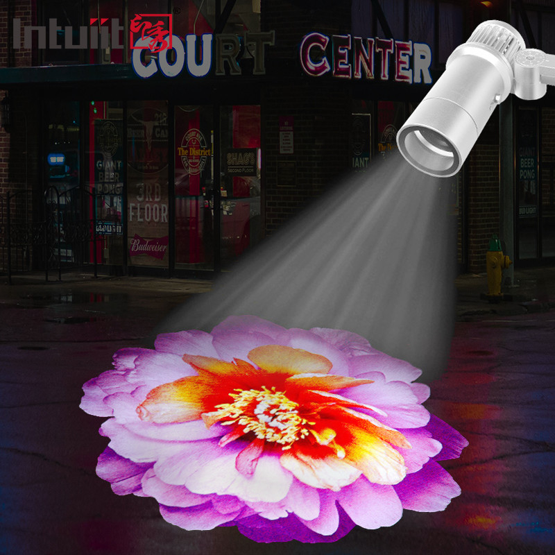 Προσαρμοσμένο 60W IP65 LED Gobo Logo Projector Αδιάβροχο εξωτερικό κτίριο διαφημιστικά φώτα με σώμα αλουμινίου