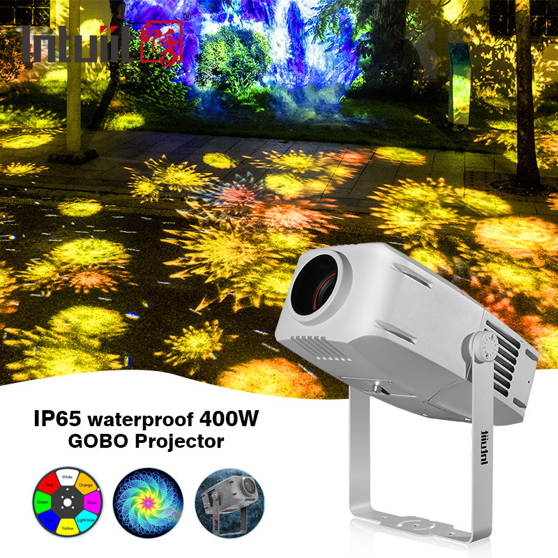 Εξωτερικός προβολέας Gobo 400w Διαφημιστικός προβολέας περιστρεφόμενος Led Ανερόφθαλμος IP65 Λογικό προβολέας Gobo Φως
