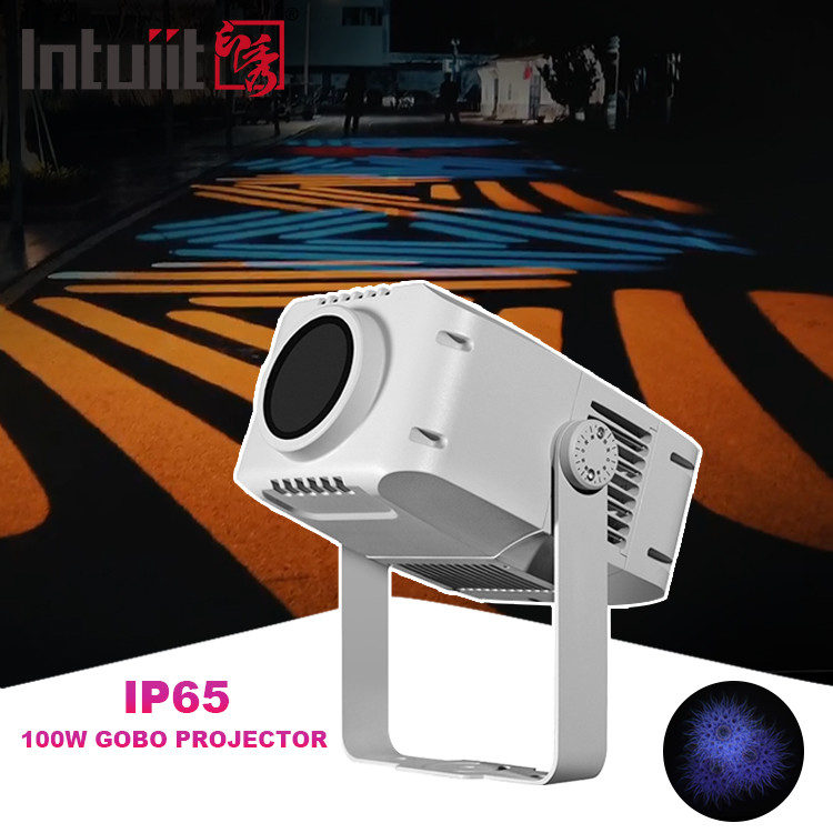 Προβολέας Gobo Εξωτερικός 100W Ανερόπλεπτος Διαφήμιση Προσαρμοσμένο λογότυπο Πλήρες χρώμα LED Ανερόπλεπτος λογότυπος προβολέας
