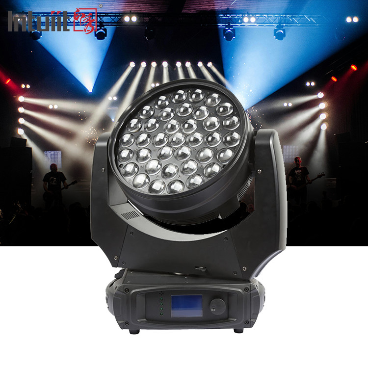 LED πλύση 37x10W Ζουμ φωτισμός σκηνής DMX ακτίνα πλύση κινούμενα φώτα κεφαλής