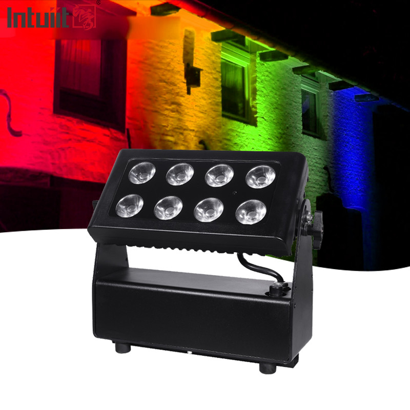 8X15W RGBW 4 σε 1 LED Αδιάβροχο προβολέα DMX Έλεγχος επίπεδο προβολέα φόντο Φώτο τοίχου Φως σκηνικού