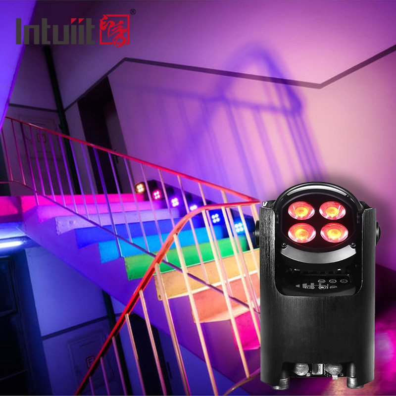 4*12W 4 σε 1 RGBW Dj Wedding μπαταρία LED Uplight WIFI Ασύρματη ντίσκο Φώτα σκηνής