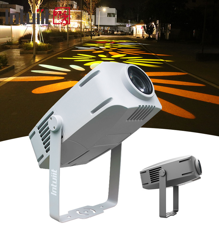 Εξωτερικός προβολέας Gobo 200w Διαφημιστικός προβολέας περιστρεφόμενος LED αδιάβροχος IP65 Λογικό προβολέας Gobo Φως
