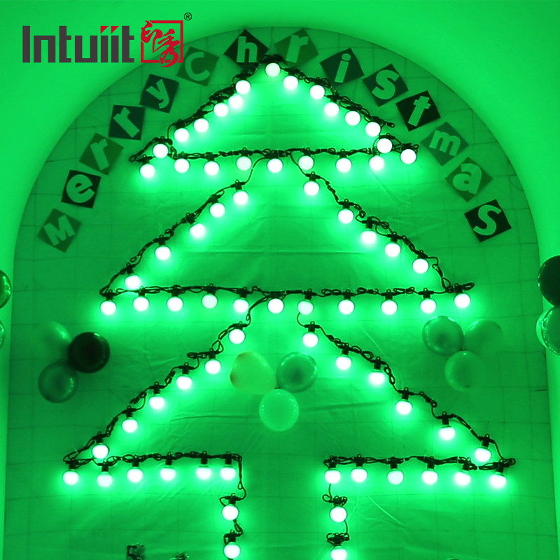 Χριστούγεννα φωτισμός Led Bulb String Pixel Led Light Αδιάβροχο Dmx Rgbw Πολυχρωματικό String Χριστουγεννιάτικο Led Bulb String Light