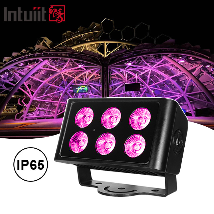 6x5W 4pcs LED Beads εξωτερικό τετράγωνο IP65 Ανερό DMX Φως σκηνής Φως πλημμύρας RGBW 4 σε 1